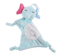 Abaodam Soft Elephant Pattern Infant Soothing Towel Plush Comforter with PP Cotton, Safe and Soft Comfort Towel for Girls, Promotes Cognitive Abilities, Sleep Soother Toy