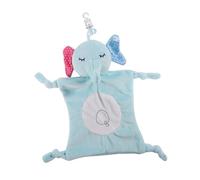 Abaodam Soft Plush Elephant Comforter Towel for Babies Promoting Cognitive Abilities and Attracting Attention, Blue Security Blanket Toy for Girls, 30cm Baby Soothing Animal Comforter