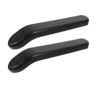 Abaodam Soft PU Foam Wheelchair Armrest Covers Pair Bent Elbow Black 8.5 or 14Cm Hole Spacing Replacement Pads for Wheelchair Users and Mobility Scooter Accessories