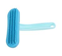 Abaodam Soft Silicone Small Rabbit Grooming Brush Comb 5.2x4.6x0.8inch Blue Comfortable Grip Removes Loose Fashionable Appearance for Bath Cleaning and Grooming