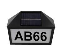 Abaodam Solar House Number Address Light with Ip55 Waterproof Abs and PC Material, 3w Solar Powered Lamp for Front Door Visibility at Night, for Home and Villa Decoration