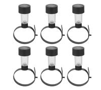 Abaodam Solar Pool Lights Solar Powered with Adjustable Straps 6pcs LED Clip Lights in Black, Waterproof Above Ground Pools Outdoor Lighting for Poolside Night Swimming and Fence