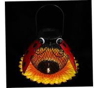 Abaodam Solar Powered Iron Bird Feeder with LED Hanging Lantern Design Outdoor Garden Decor for Wild Birds Sturdy Solar Light Feeder and Backyard Wildlife