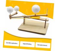 Abaodam Solar System Educational Model Wooden Sun Earth Moon Orbit DIY Astronomy Science Teaching Kit for Students Space Learning Experiment