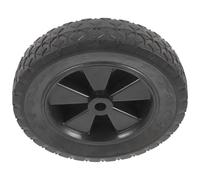 Abaodam Solid Rubber 8-inch Cart Wheels with 13mm Bore for Lawn Equipment and Outdoor Trolley, Sturdy Diamond Tread Push Cart Replacement Casters for Outdoor Cart Supplies