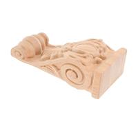 Abaodam Solid Wood Corbels Rustic Corbel Wood Appliques European Style Roman Column Shape Khaki Color Craftsmanship Decorative Accent for Villas and Conference Rooms