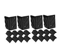 Abaodam Speaker Corner Protectors Versatile Chassis Corner Protectors 20pcs Plastic Black with Excellent Protection for Cabinets and Amplifiers for Musical Instruments and Stage