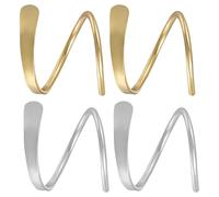 Abaodam Spiral Ear Wrap Earrings 2 Pairs Lightweight Twisted Hoop Ear Climber Cuff for Women Suitable for Work and Social Events