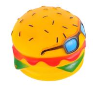 Abaodam Squeaky Burger Dog Toy Beco Dog Chew Toy Interactive Hamburger Squeaker