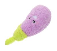 Abaodam Squeaky Dog Plush Eggplant Shape Chew for Puppies Cats Interactive Pet Entertainment Indoor Outdoor Lightweight Soft Material