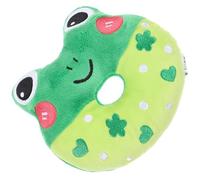 Abaodam Squeaky Donut Dog Plush Interactive Chewing for Dogs, Cartoon Shaped with Green Plush Material, Sturdy Training Tool to Attract Attention and Clean Teeth for Pets