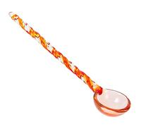 Abaodam Stained Glass Spoon Dessert Serving Spoon Kitchen Mixing Glass Heat Resistant for Coffee Tea Party