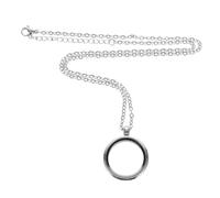 Abaodam Stainless Steel 25Mm Round Openable Locket Pendant with Chain for DIY Floating Memory Necklace, Hair Memorial Keepsake and Custom Jewelry Making