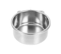 Abaodam Stainless Steel Bird Feeder Bowl for Parrots Durable Hanging for Macaw Small Birds Silver Easy to Clean Feeding Dish for Food Water