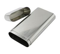Abaodam Stainless Steel Cigar Case Portable Cigar Carry Case with Airtight Seal for Preserving and Maintaining the Wetness of Compact Silver for Husbands and Dads