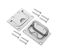 Abaodam Stainless Steel Deck Hatch Handle with Flush Pull Ring Lift Latch Fasteners for Yacht Cabin Door Boat Hatch Pull Hardware with Screws Enhanced Safety and Easy Installation