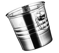 Abaodam Stainless Steel Ice Bucket with Double Handle Structure and 5l Capacity, Sturdy Design that Doesn't Tip Over Easily, for Bar and Ktv Use, Classic Silver Finish