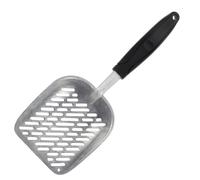 Abaodam Stainless Steel Kitten Litter Scoop Wide Mouth Design for Convenient Cleaning of Pet Waste Durable Cat Litter Tool for Cat Owners White
