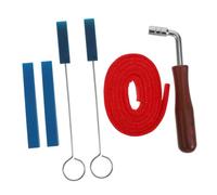 Abaodam Stainless Steel Piano Repair Tool with Wooden Handle Wedge Shaped Rubber Mute Sticks and Felt Tape Professional Piano Tuning Accessories for Keyboard Maintenance and Sound
