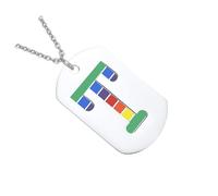 Abaodam Stainless Steel Rainbow Pendant Double Necklace with Letter Charm Unisex Chain Unique Design for Gay Pride Women Men
