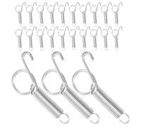 Abaodam Stainless Steel Spring Door Latch Hooks Rounded Edges and Smooth 30pcs for Pet Cages and Chicken Coops for Outdoor Use