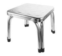 Abaodam Stainless Steel Stool for Bathroom Corner Shower Bench Non-Slip Surface Bath Footrest for Adults