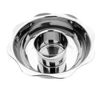 Abaodam Stainless Steel Two-Flavor Hot Pot with Divider Cooking Pot for Home and Kitchen Fast Heat Conduction Fine Workmanship with Lid