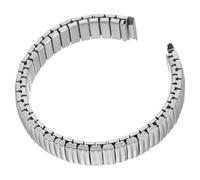 Abaodam Stainless Steel Watch Band for Men with High-elastic Engineer Style and Easy Replacement, Curved Silver Metal Strap Suitable for Office and Workouts