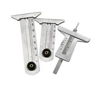 Abaodam Stainless Steel with Comfortable Feel Tyre Tread Depth Gauge and Easy to Read Numbers, Range 0-50mm, Resolution 0.1mm, for Accurate Tyre Tread Measurement and Safety Checks