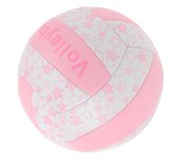 Abaodam Standard Soft Volleyball for Indoor Training and Entrance Examination Vibrant Pink Star Design Sport Ball for School Competitions and Outdoor Play