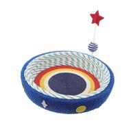 Abaodam Star Pattern Cat Scratching Board with Cozy Nest for Indoor Cats Compact Round Sisal Scratcher Bowl Protecting Furniture Scratch Pad for Kittens Up