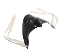 Abaodam Steampunk Mechanical Half Face Mask for Men Black Plastic Material Precise Design and Detailed Craftsmanship for Themed Parties and Photography