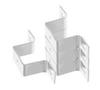 Abaodam Steel Rail Brackets Silver Metal U Shaped 4 Pcs with Rustproof Finish , Versatile Application Fixing Bracket for Rail Circuit Breakers for Homes and Factories