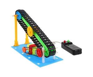 Abaodam Stem Conveyor Belt Kit with Dc Motor, Small DIY Science Experiment for Boys and Age 8-12, Educational Electronic Assembly Project for Stem Learning and Desktop Use