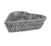 Abaodam Storage Basket Large Capacity with Thickened Bottom Woven Heart Shaped Paper Rope Bread and Fruit Organizer Stylish Hollow Design for Kitchen and Home