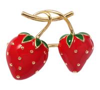 Abaodam Strawberry Lapel Pin Brooch for Women Cute Enamel Sweater Pin Backpack Accessory Decorative Fruit Jewelry for Clothes