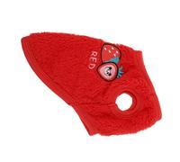 Abaodam Strawberry Print Rabbit Warm Clothes for Small Pets, Flannel Vest Coat for Netherland Dwarf and Lop Rabbits, Xxxs Size Small Animal Costume for Indoor Winter