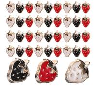 Abaodam Strawberry Sewing Buttons 30 Pcs Resin Cartoon Craft Accessories for Boys and Lolita Costume Decoration