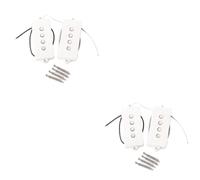 Abaodam String Electric Bass Pickup Open Pickups for Bridge and Neck Replacement Wax Potted for Reduced Noise Rich Tone and Output Compatible Standard String Bass Guitars