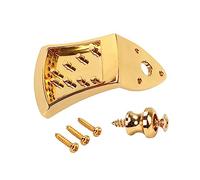 Abaodam String Mandolin Tailpiece Parts Gold Plated Triangle Plate Zinc Alloy Guitar Tailpiece Screws Easy to Install