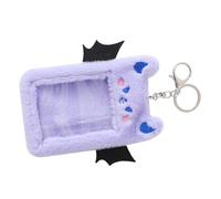 Abaodam Student Id Card Holder Plush Clip Decorative Devil Motif, Protective Card Sleeve for Photos and Badges