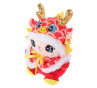 Abaodam Stuffed Dragon Doll Adorable Chinese Year Mascot present for Birthdays Special Occasions Portable Soft Dragon for Spreading Joy Festive Cheer