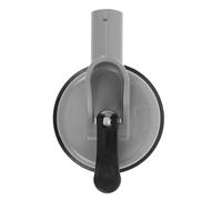 Abaodam Suction Cup Flagpole Holder Gray Metal Base for Car Rv Truck - Outdoor Fixed Flag Mount Bracket for Camping Parade Vehicle Flagpole Attachment