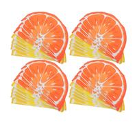 Abaodam Summer Napkins Featuring Semicircular Lemon and Orange Prints 80pcs with Vibrant Citrus Design, 2-Layers Paper Napkins Sturdy and Absorbent for Self-Serve Gatherings and Large