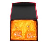 Abaodam Swan Figurines Beautiful Simulation Swan Ornament 1 Pair Synthetic Quartz Decorative Crystal Crafts Fine Workmanship and Sturdy Design for Car and Office Home Décor