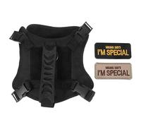 Abaodam Tactical Cat Harness and Leash Black Escape Padded Vest for Training Outdoor Use with Solid Metal D-ring for Secure Control and Resistant to Harsh Weather