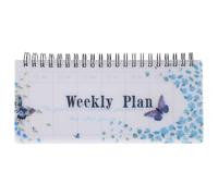 Abaodam Tearable Weekly Academic Planner Notebook Coil Binding, Portable Multi-function Student Organizer for Daily Study and Work Memo Pads, Home Supply Planner Book
