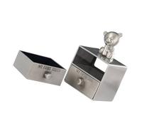 Abaodam Teeth Box Adorable Metal Tooth Holder Keepsake Box for Boy Girl Desk Tabletop for Preserving Memories