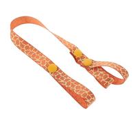Abaodam Teething Strap with Clip for Soother Holder Secure Leash for Car Seat High Chair Stroller Cute Deer Design for Sensory Development Safe Orange Harness