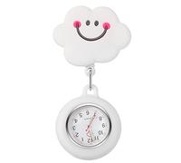 Abaodam Telescopic Nurse Watch Fob Hanging Pocket Watch with Soft Smile Cloud Cover Retractable Clip Medical Nursing for Women Students Exams